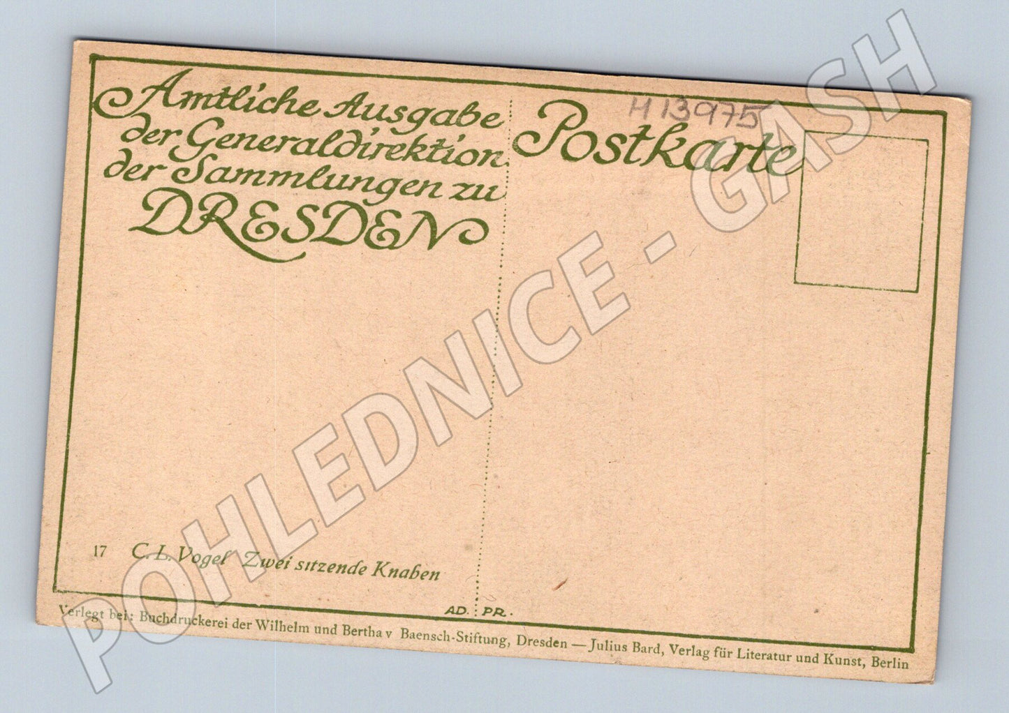 Pohlednice Dresden – Zwei sitzende Knaben (M13975)