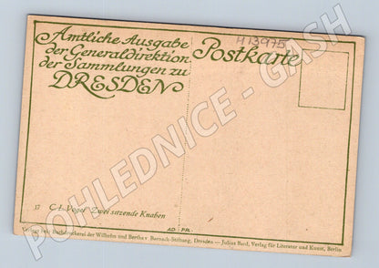 Pohlednice Dresden – Zwei sitzende Knaben (M13975)
