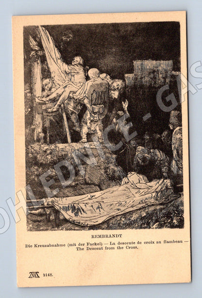 Pohlednice Snímání z kříže Rembrandt (M13989)