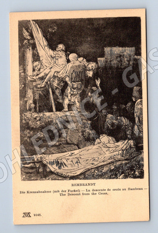 Pohlednice Snímání z kříže Rembrandt (M13989)