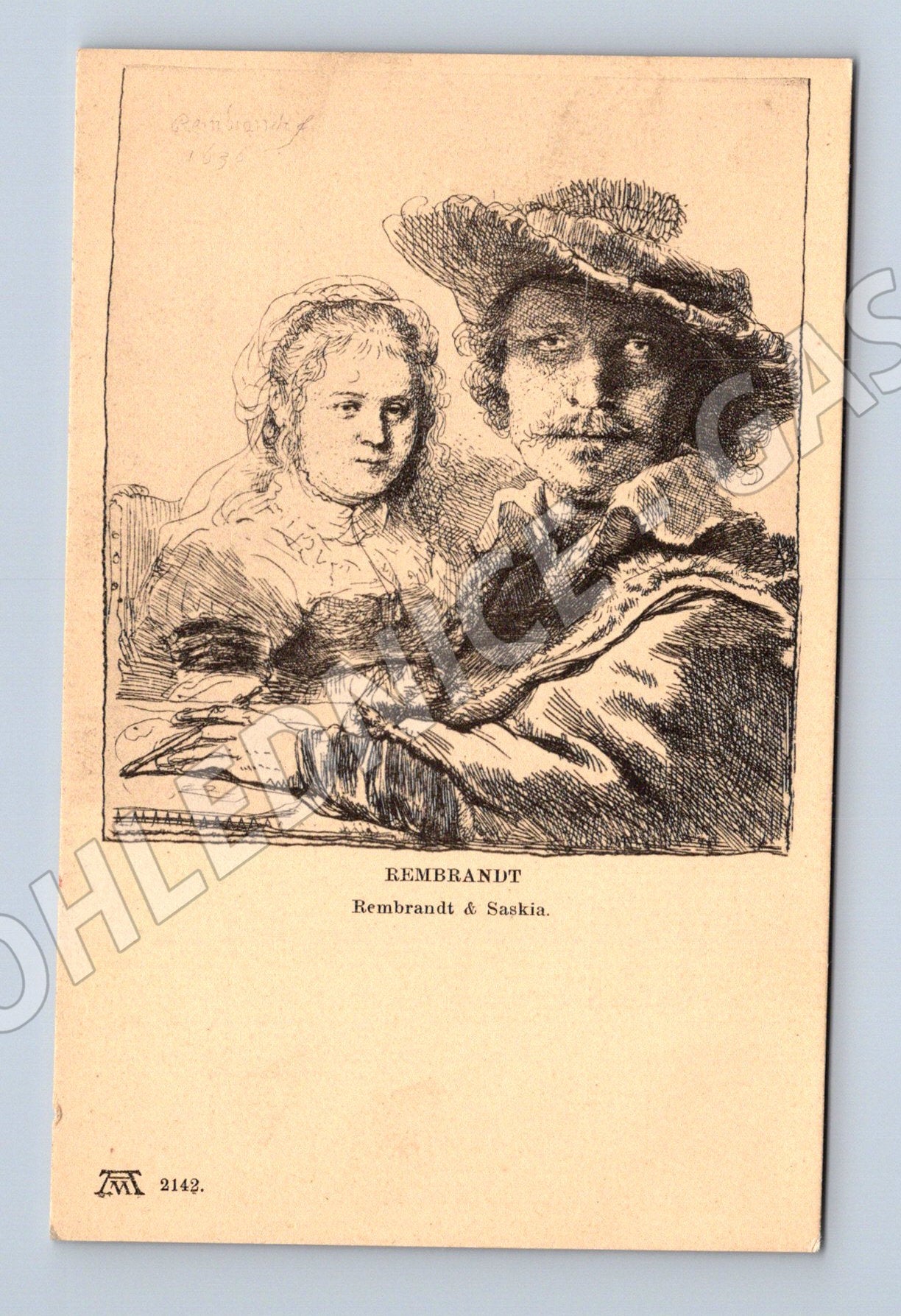 Pohlednice Rembrandt a Saskia (M13993)