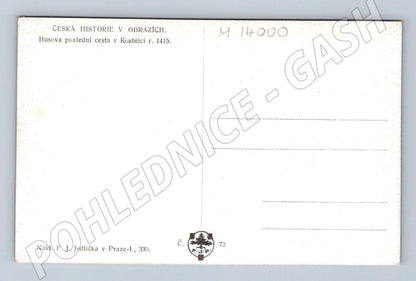 Pohlednice Husova poslední cesta v Kostnici (M14000)