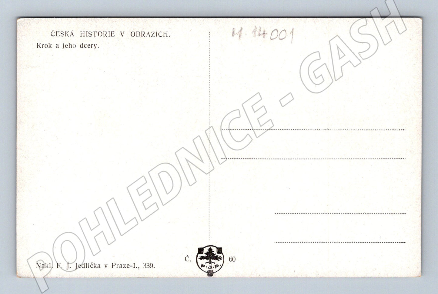 Pohlednice Krok a jeho dcery etnografie (M14001)