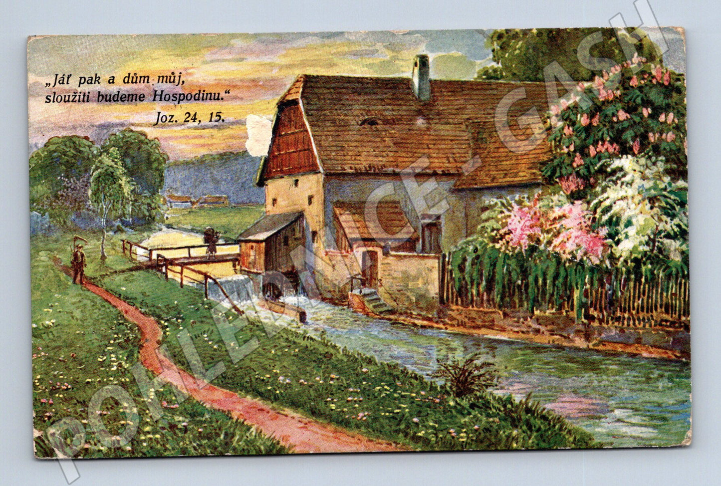 Pohlednice Český venkovský mlýn – J. Dušek (M14017)