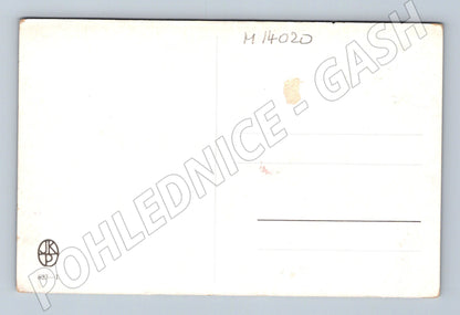 Pohlednice Česká krajina – chalupy a řeka (M14020)