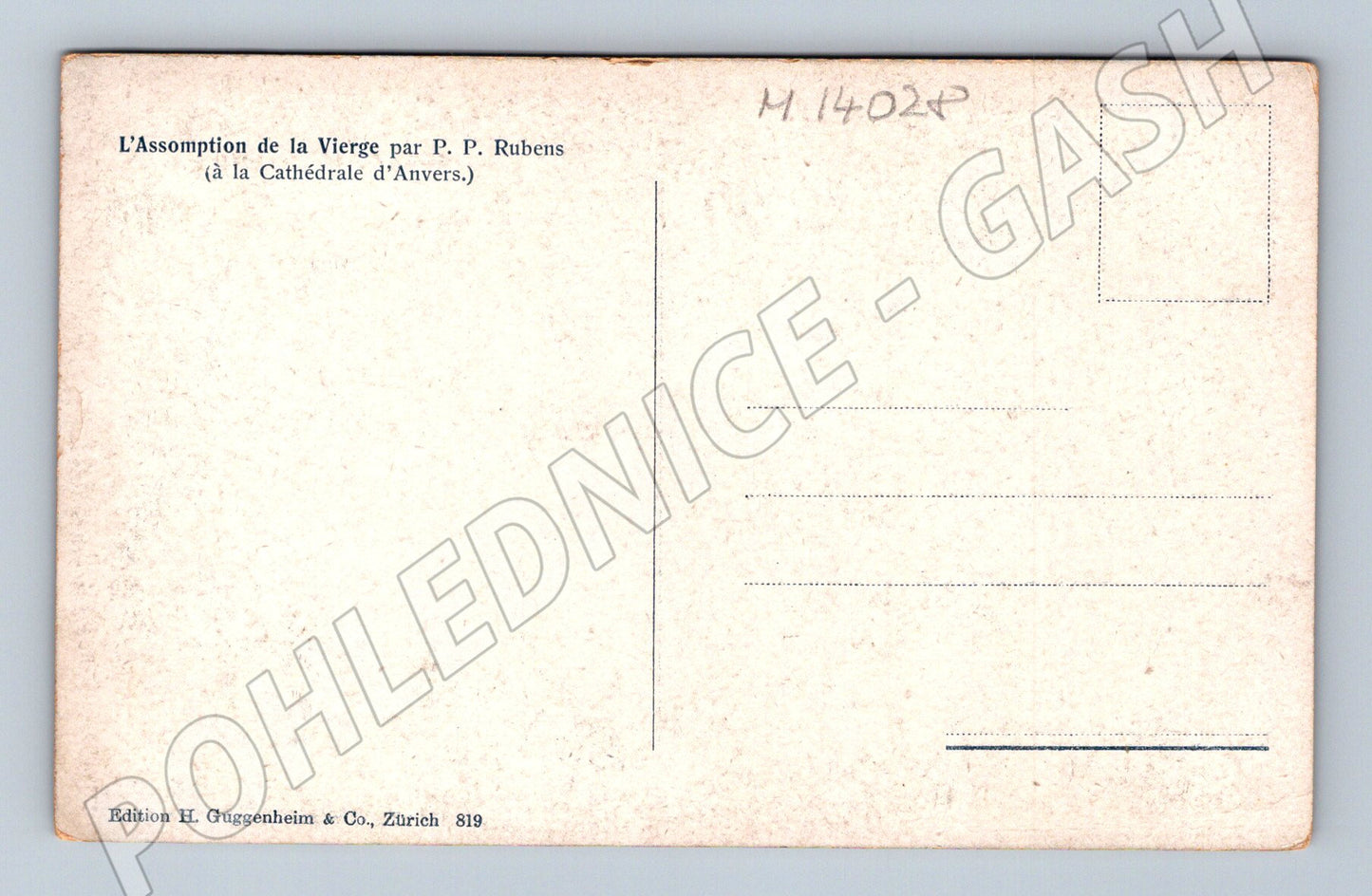 Pohlednice Rubens – Nanebevzetí Panny Marie (M14028)