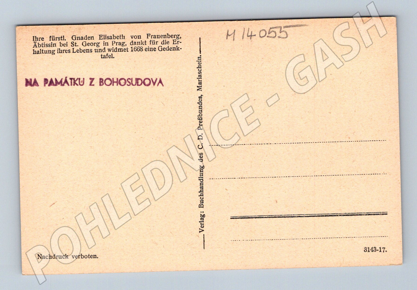 Pohlednice Bohosudov – jeptišky a duchovní (M14055)