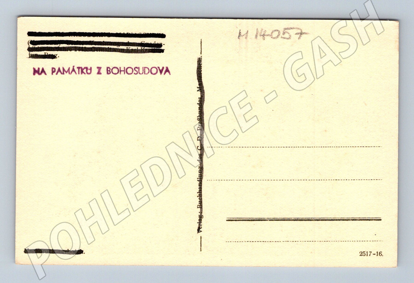 Pohlednice Bohosudov – pietní poutní scéna (M14057)