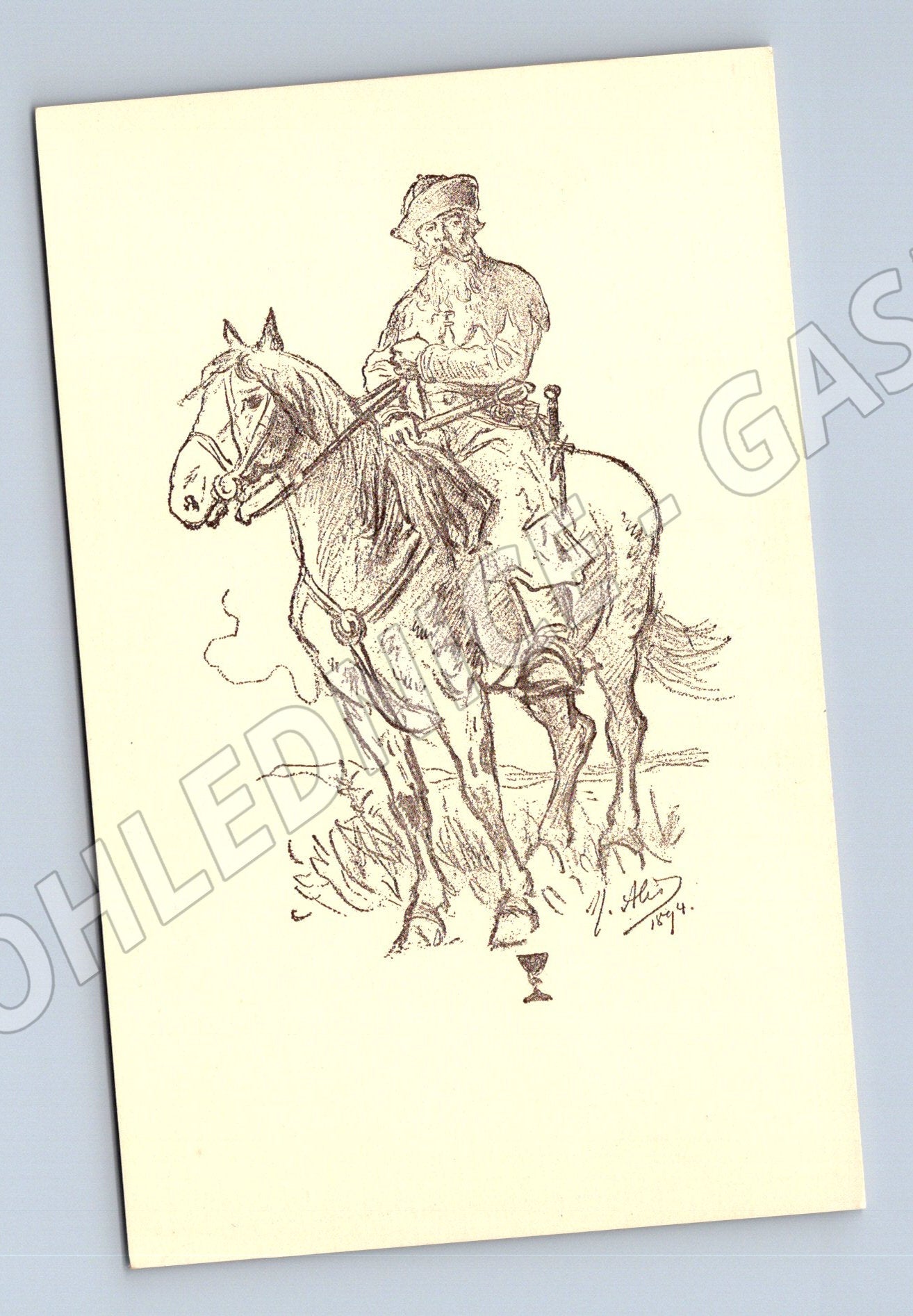 Pohlednice Hejtman Táborský, 1894 (M14092)