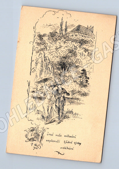 Pohlednice Brno 1933 Mikoláš Aleš (M14096)