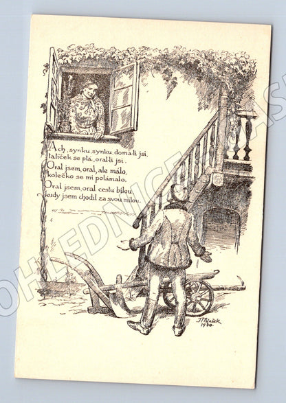 Pohlednice Venkovská ilustrace Domovina krajanů (M14097)