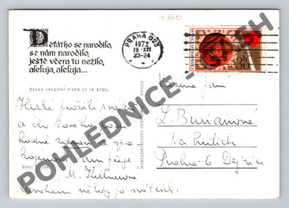 Pohlednice Vánoční krojované postavy ČR (M1410)