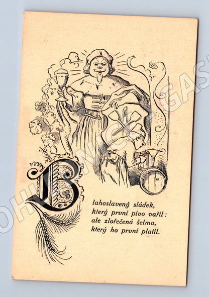 Pohlednice Pivní motiv ČSR 1930s (M14100)