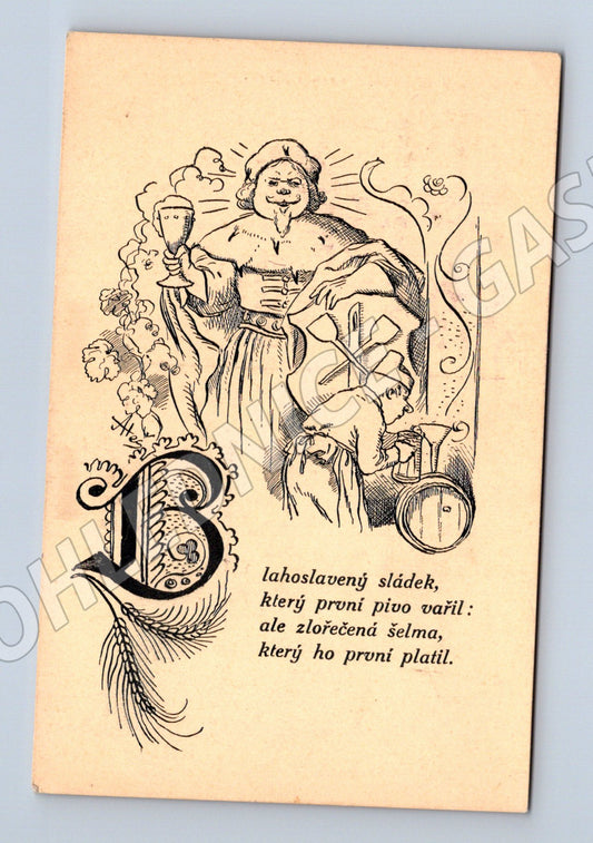 Pohlednice Pivní motiv ČSR 1930s (M14100)