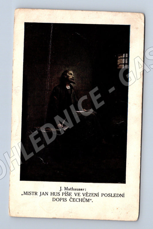 Pohlednice Jan Hus ve vězení (M14101)