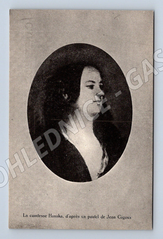 Pohlednice Hraběnka Hanska – portrét podle Jeana Gigouxe (M14106)