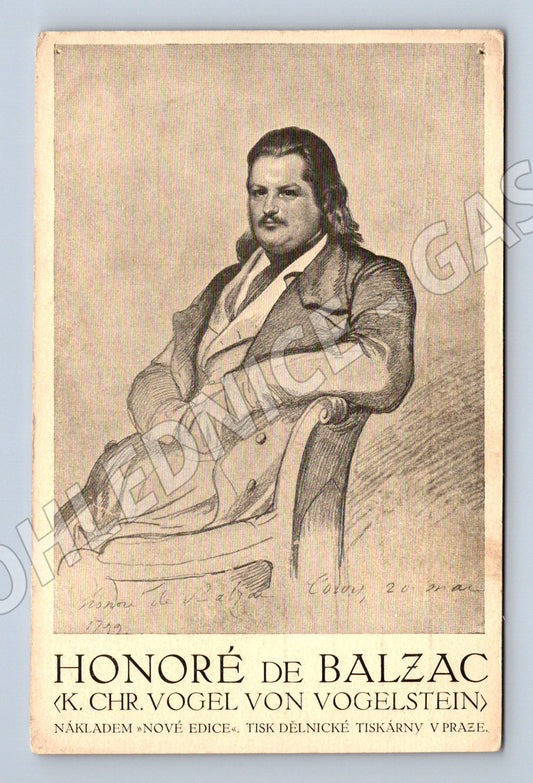 Pohlednice Honoré de Balzac, portrét (M14114)