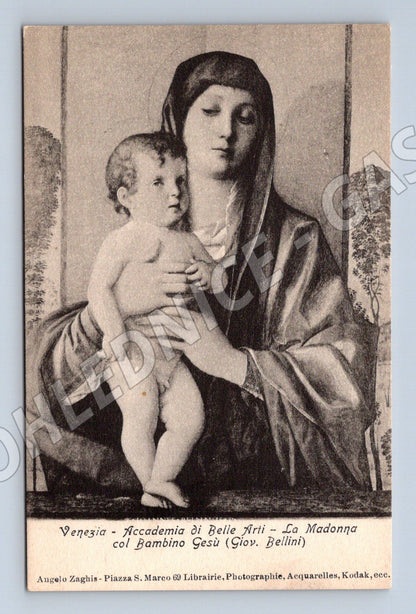 Pohlednice Madona s dítětem (Accademia Benátky) M14146