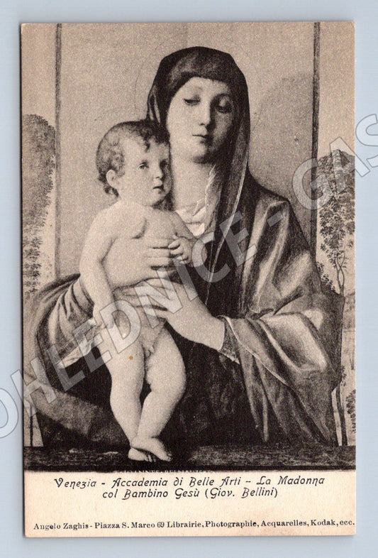Pohlednice Madona s dítětem (Accademia Benátky) M14146