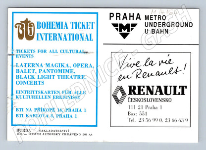 Pohlednice Praha – mapa metra a reklama Renault (M14164)