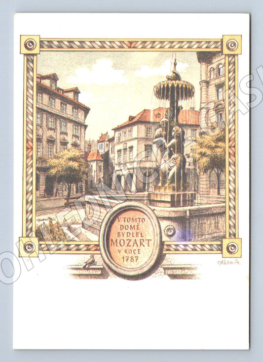 Pohlednice Hostinec U tří lvíčků Mozart 1787 (M14168)