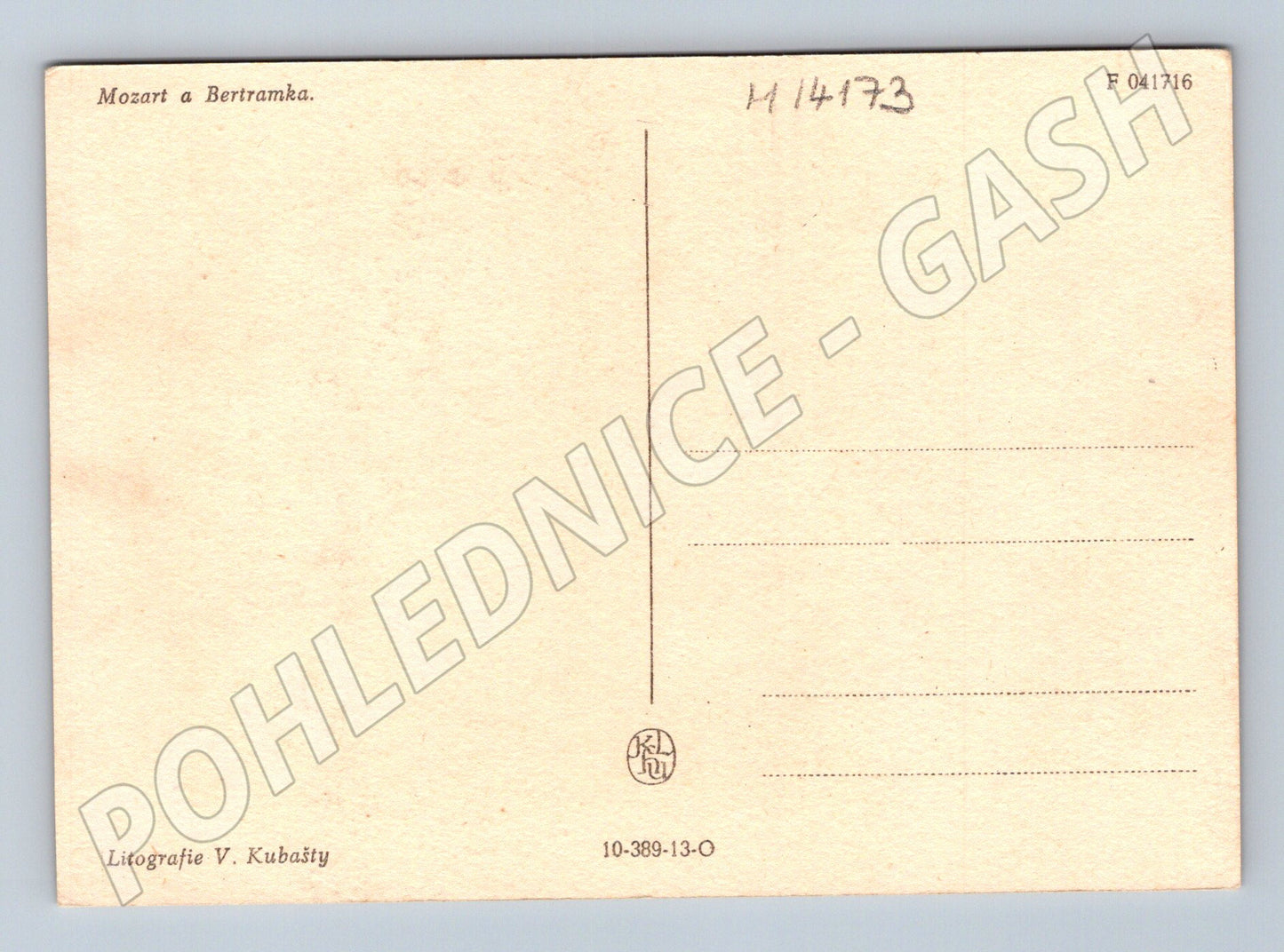 Pohlednice Mozart a Bertramka (M14173)