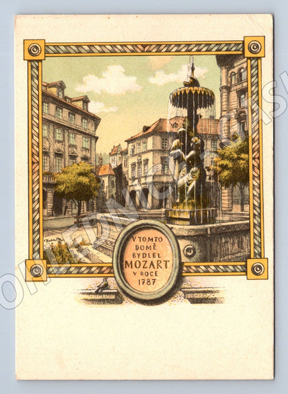 Pohlednice Praha U tří lvíčků Mozart 1787 (M14175)