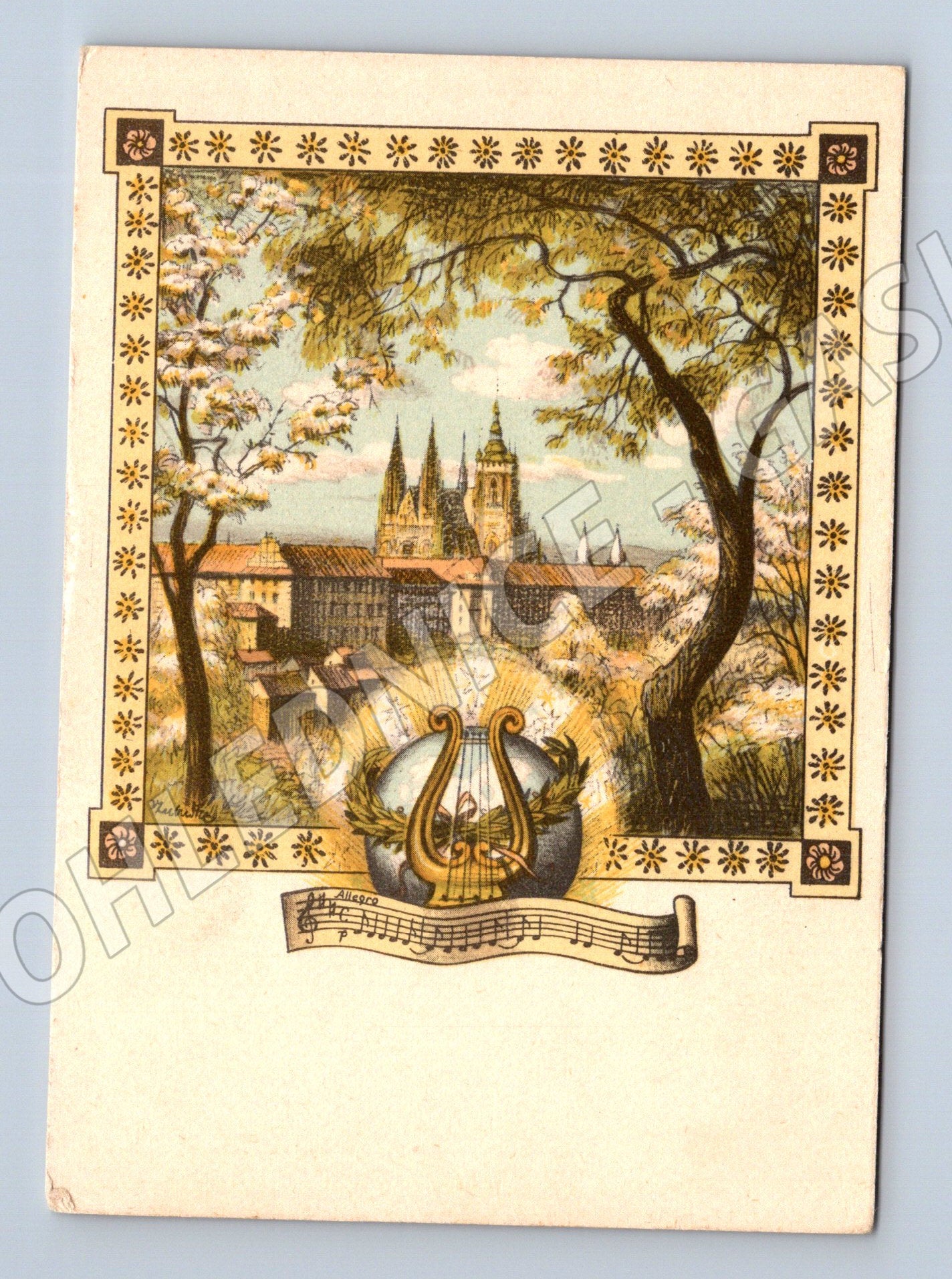 Pohlednice Hradčany Praha Mozartova symfonie (M14181)