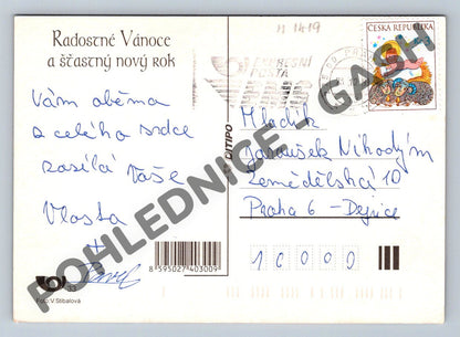 Pohlednice Vánoční Česká republika 1999 (M1419)