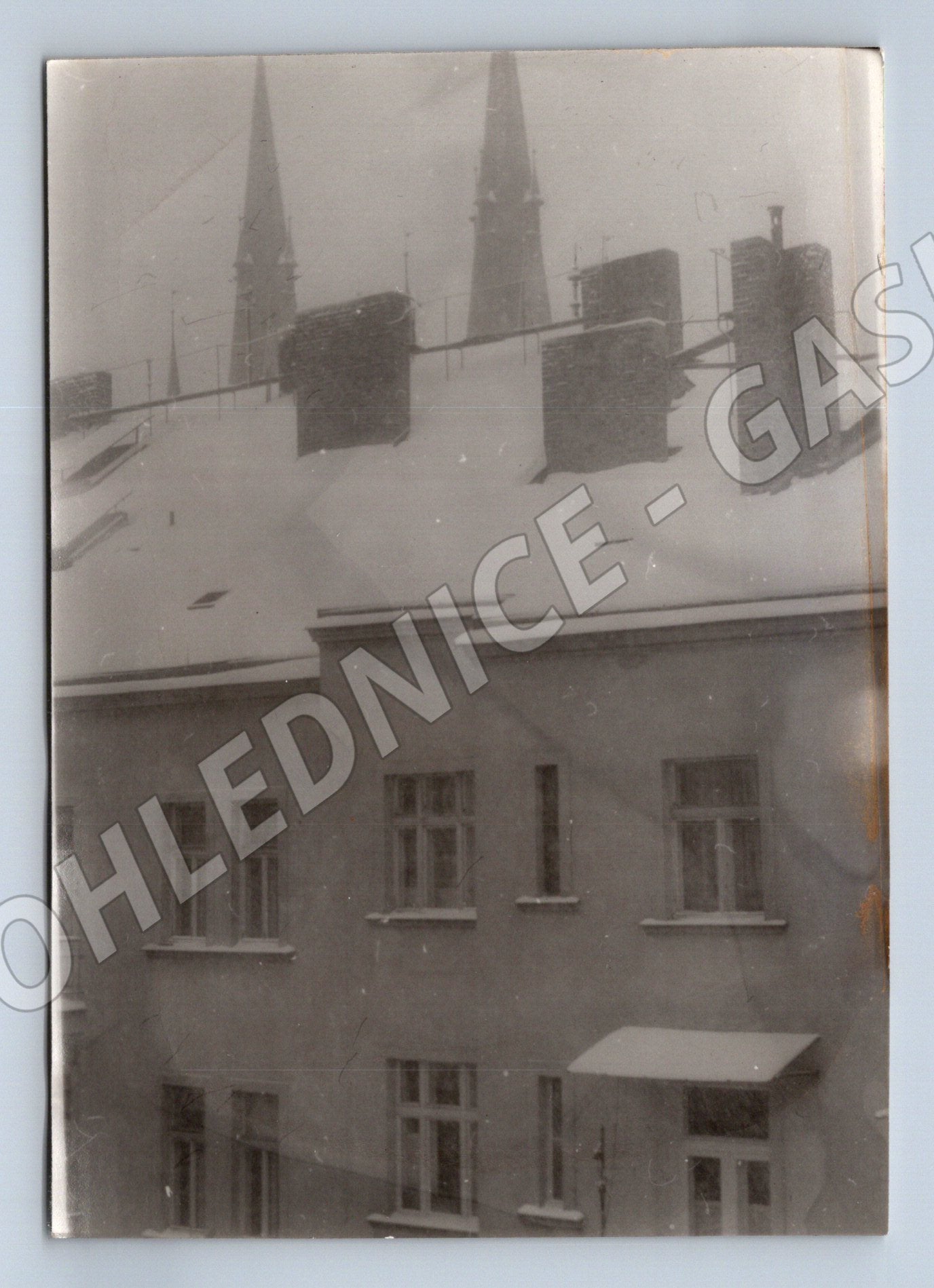Pohlednice hrad či zámek – černobílá architektura (M14194)