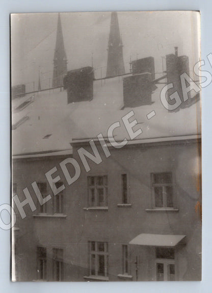 Pohlednice hrad či zámek – černobílá architektura (M14194)