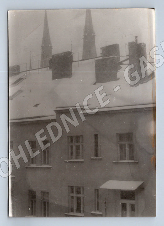 Pohlednice hrad či zámek – černobílá architektura (M14194)