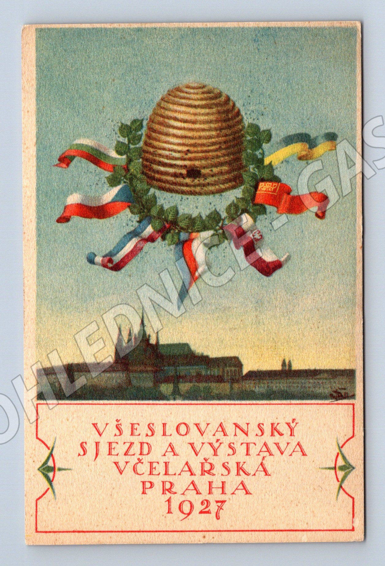 Pohlednice Všeslovanský sjezd včelařů Praha 1927 (M14199)