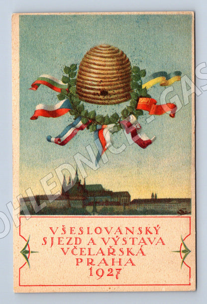 Pohlednice Všeslovanský sjezd včelařů Praha 1927 (M14199)