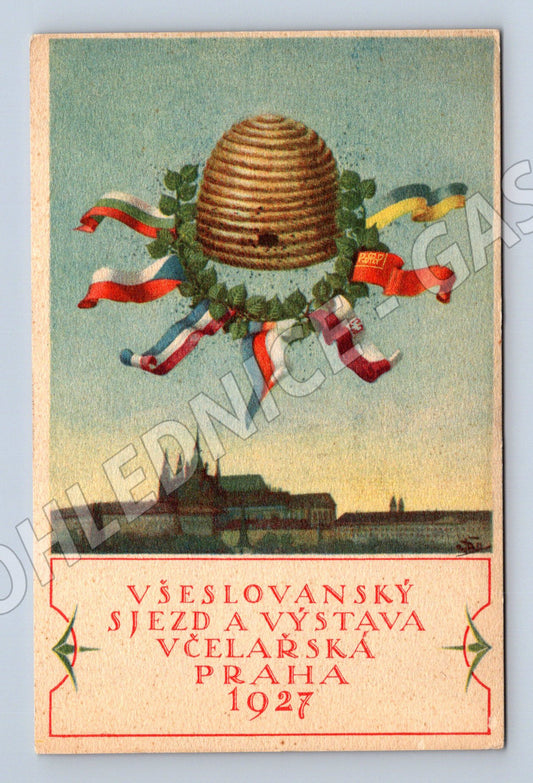 Pohlednice Všeslovanský sjezd včelařů Praha 1927 (M14199)