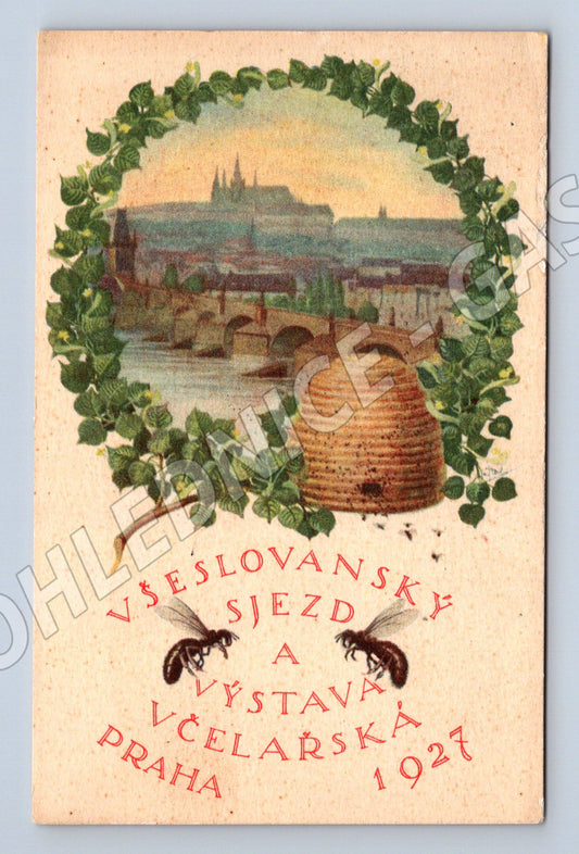 Pohlednice Praha 1921 – sjezd a výstava včelařská (M14200)