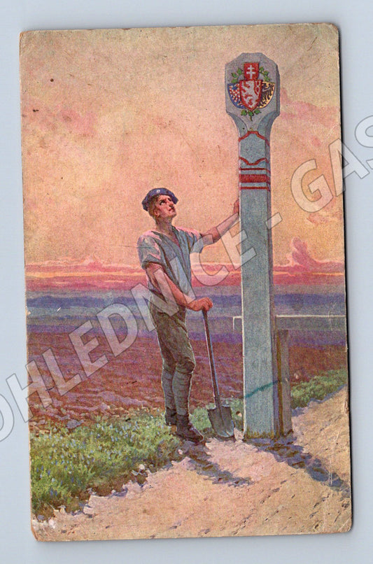 Pohlednice Československo – státní hranice, 1. republika (M14228)