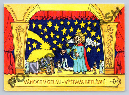 Pohlednice Vánoce v Gelmi Výstava betlémů 1999 Praha (M1423)