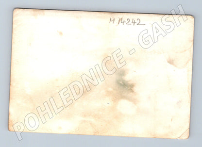 Pohlednice muž v uniformě s lžící – dobové foto (M14242)