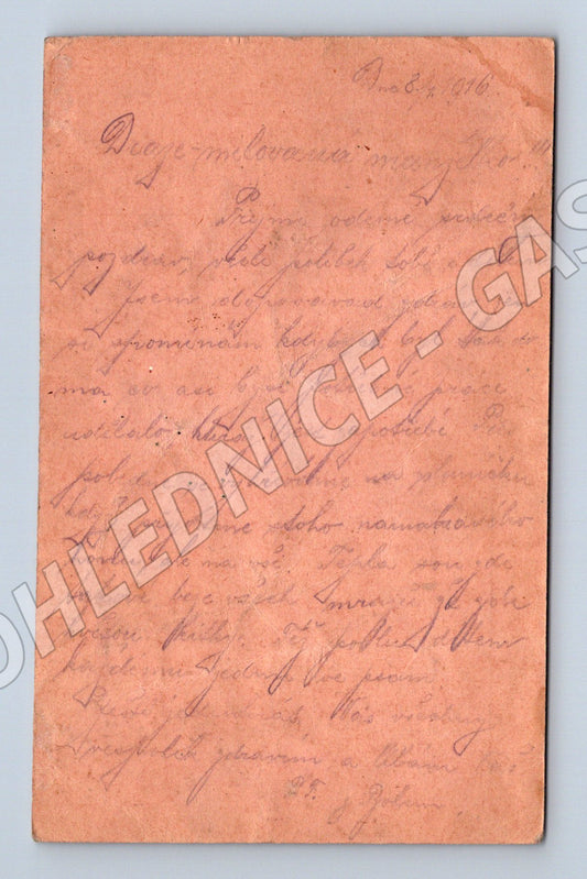 Pohlednice polní pošta 1916 – 1. světová válka (M14255)