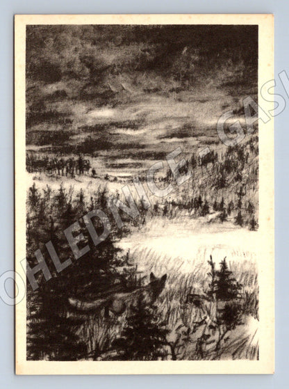 Pohlednice Pozvánka na hon – myslivecký motiv (M14260)