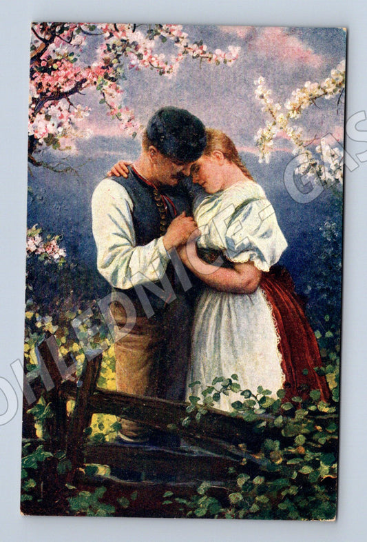 Pohlednice Věrné milování Adolf Liebscher, romantika (M14267)