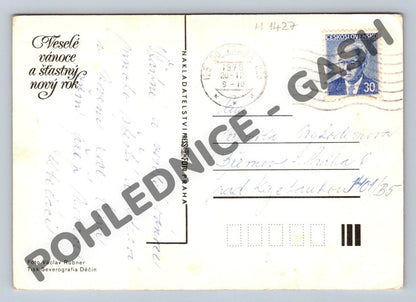Pohlednice Vánoční ČSSR 1978 ovoce a ořechy PF (M1427)