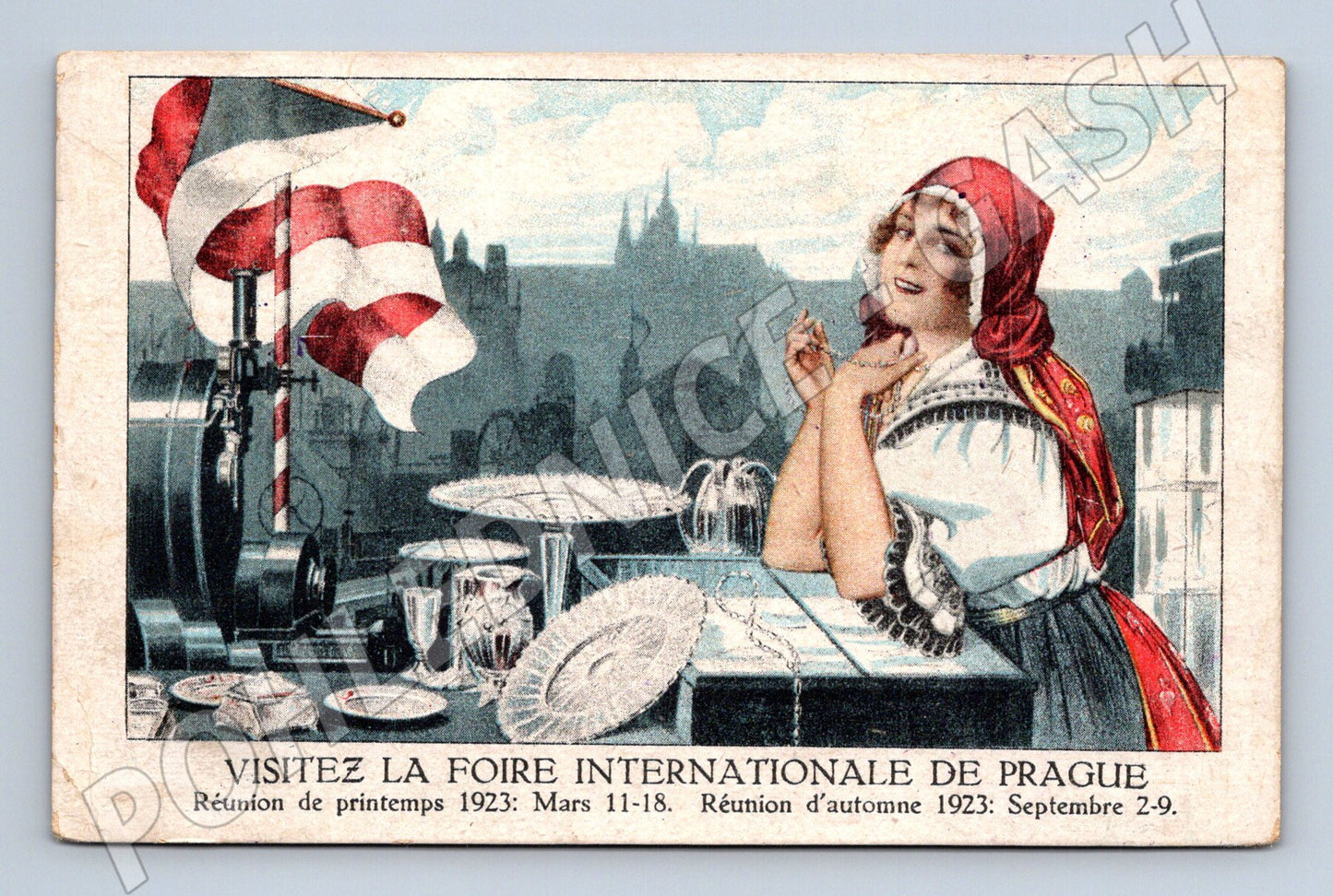 Pohlednice žena v kroji Mezinárodní výstava Praha 1923 (M14278)