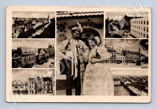 Pohlednice Hodonín koláž kroje (M14279)