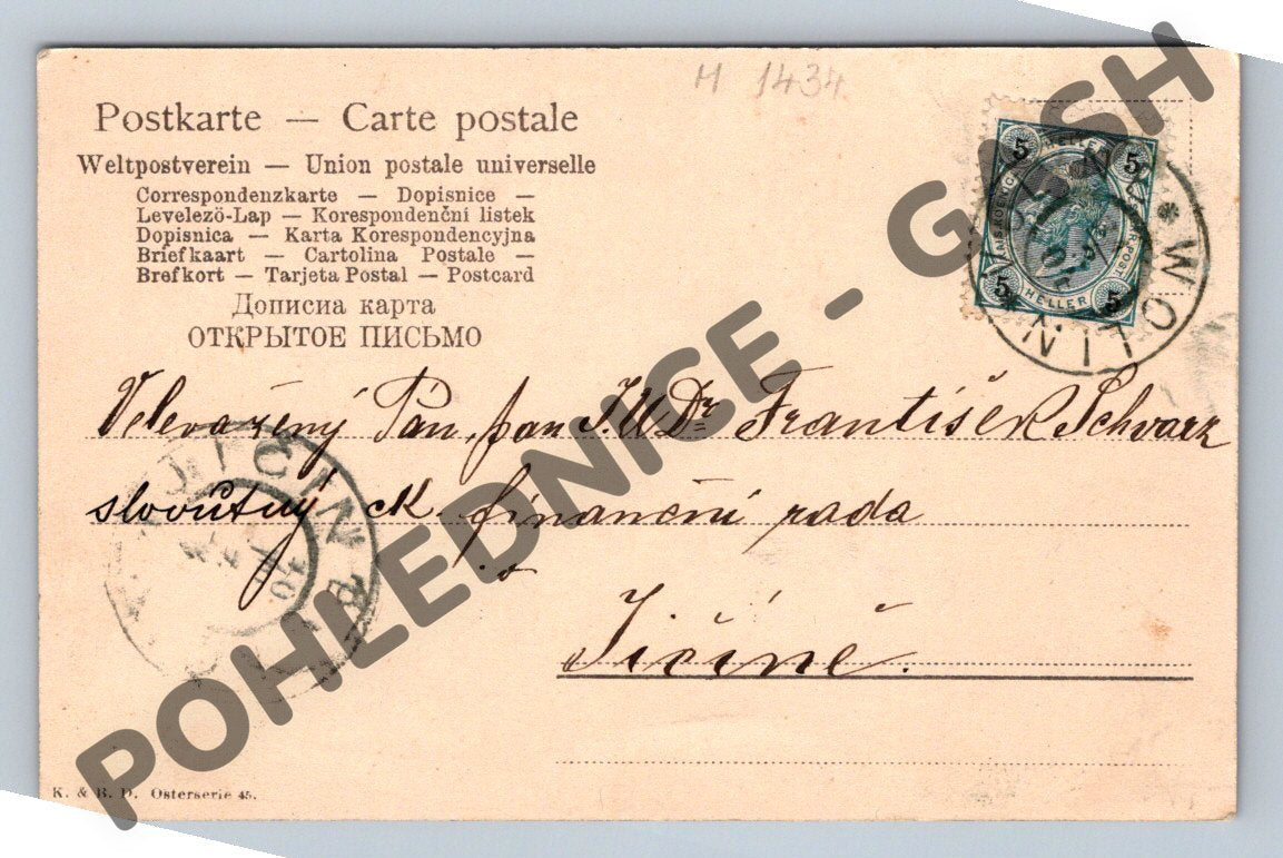 Pohlednice Velikonoční reliéf Rakousko Uhersko (M1434)
