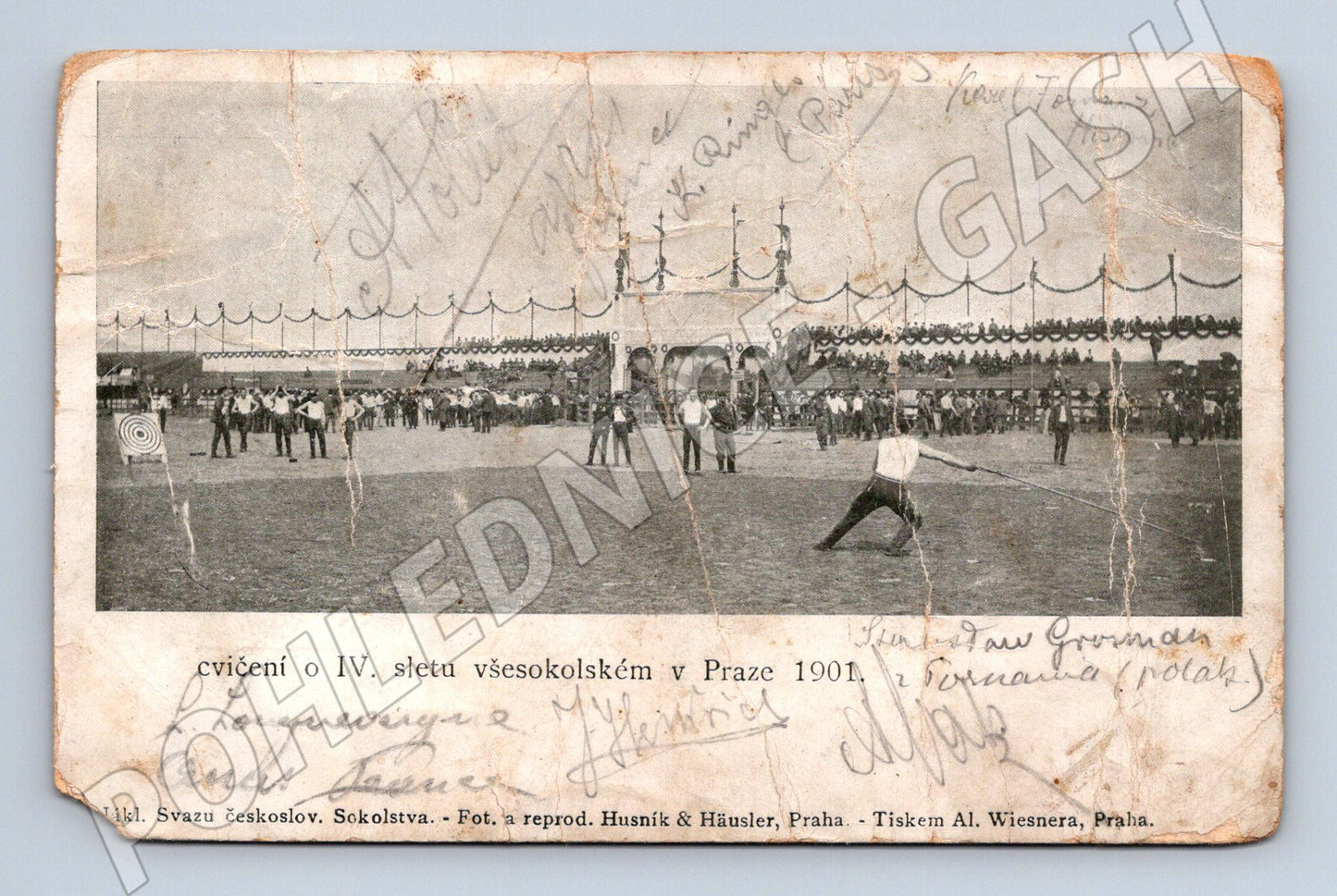 Pohlednice Sokol historická IV. všesokolský slet Praha 1901, (M14351)