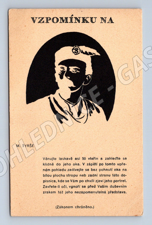 Pohlednice M. Tyrš – iluzivní portrét (M14356)