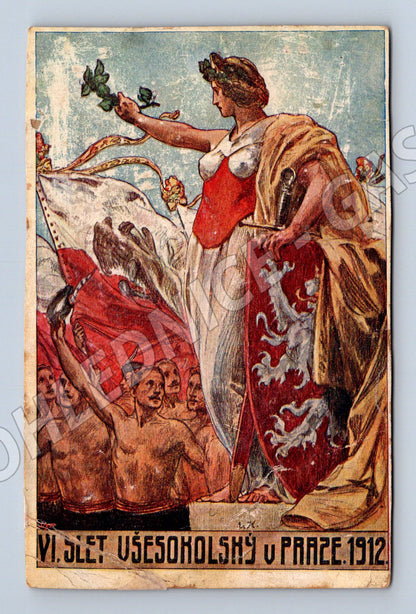 Pohlednice VI. všesokolský slet v Praze 1912 (M14358)