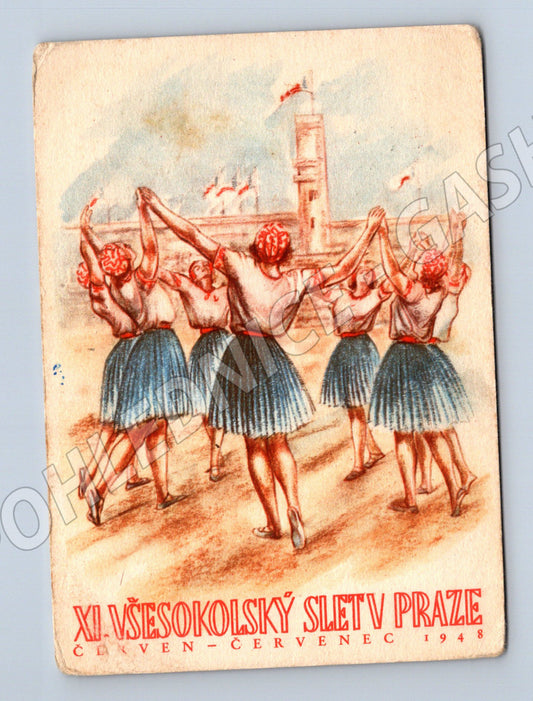 Pohlednice Všesokolský slet v Praze 1948 (M14368)